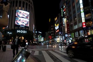 Night photo of Shibuya at night